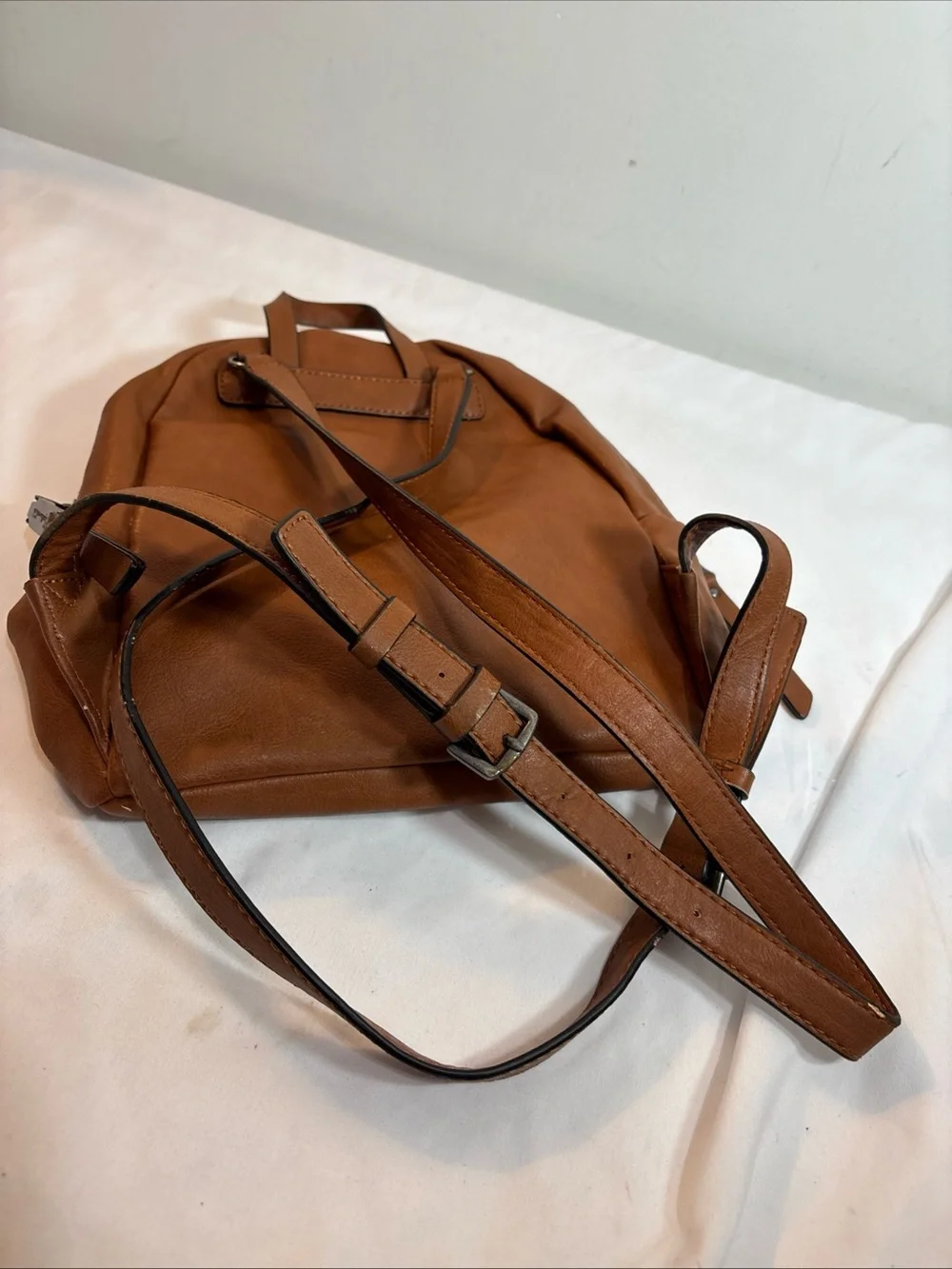 Splendid Womens Leather Mini Backpack - Brown